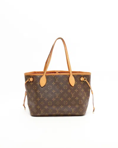 Pre-owned Louis Vuitton Monogram Neverfull Pm Tote Bag In Brown