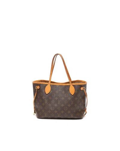 Pre-owned Louis Vuitton Monogram Neverfull Pm Tote Bag In Brown