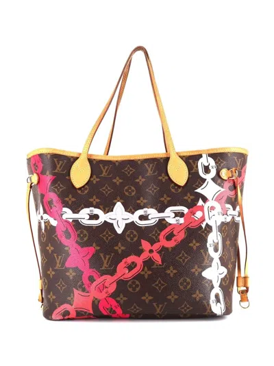 Pre-owned Louis Vuitton  Monogram Neverfull Tote In Brown