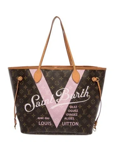 Pre-owned Louis Vuitton Monogram Neverfull W/pouch Mm In Brown