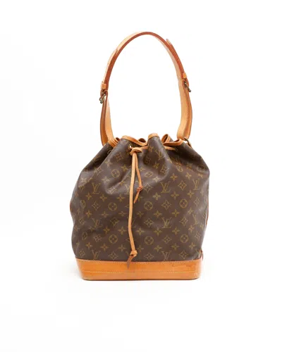 Pre-owned Louis Vuitton Monogram Noé Gm Bag In Brown