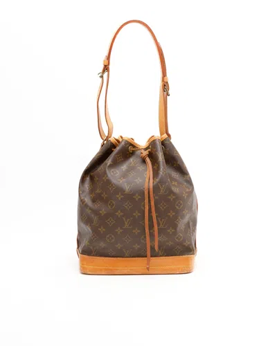 Pre-owned Louis Vuitton Monogram Noé Gm Bag In Brown
