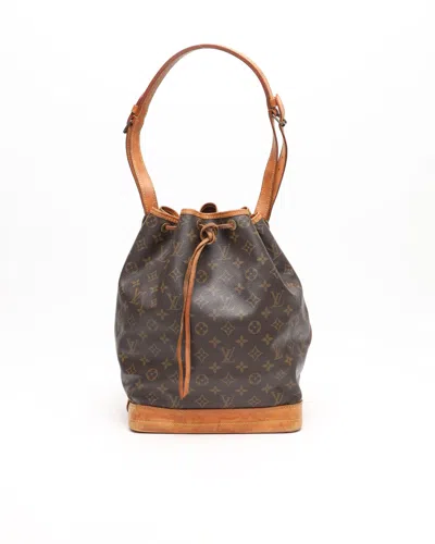 Pre-owned Louis Vuitton Monogram Noé Gm Bag In Brown