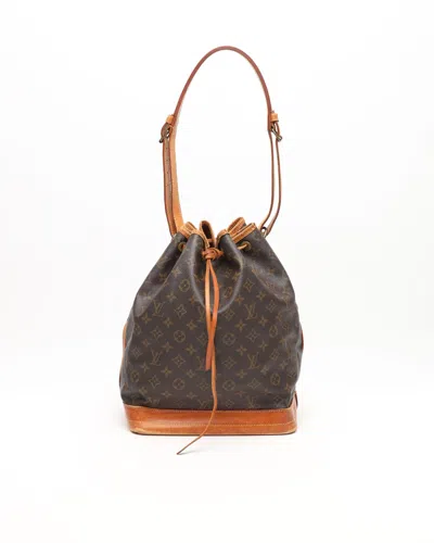 Pre-owned Louis Vuitton Monogram Noé Gm Bag In Brown