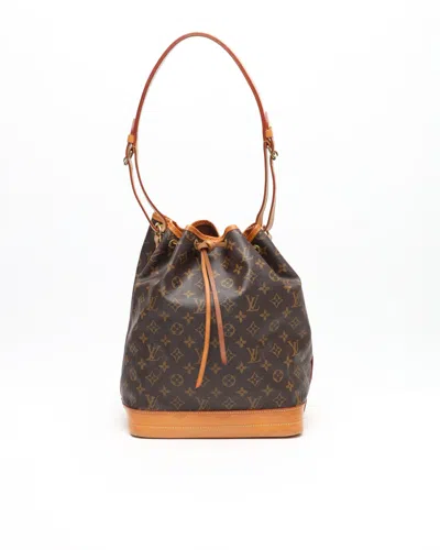 Pre-owned Louis Vuitton Monogram Noé Gm Bag In Brown