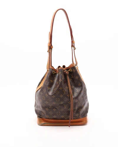 Pre-owned Louis Vuitton Monogram Noé Gm Bag In Brown