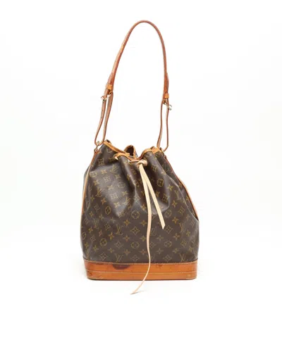 Pre-owned Louis Vuitton Monogram Noè Gm Shoulder Bag In Brown