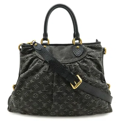 Pre-owned Louis Vuitton Monogram Noir Monogram Denim Shoulder Bag Tote Bag () In Monogram, Noir
