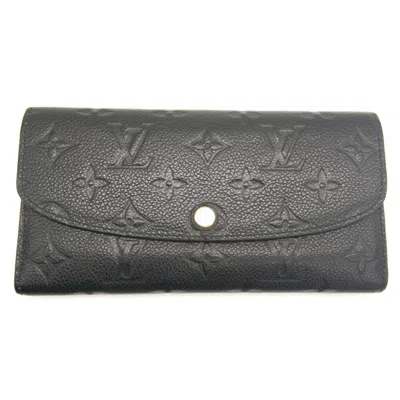 Pre-owned Louis Vuitton Monogram Noir Monogram Empreinte Long Wallet (bi-fold) ()