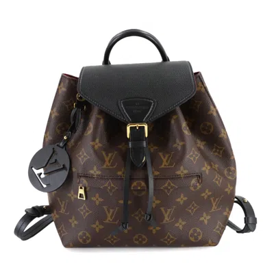 Pre-owned Louis Vuitton Monogram Noir Monogram Leather Backpack ()