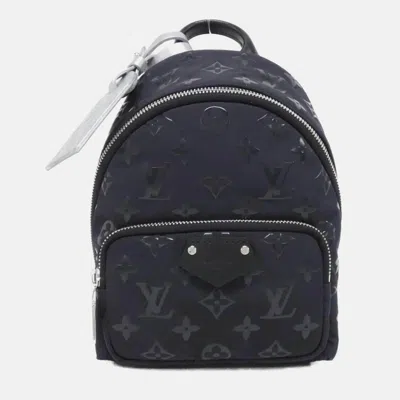 Pre-owned Louis Vuitton Monogram Nylon Lv Snow Palm Springs Mini Backpack In Black