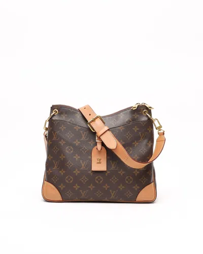 Pre-owned Louis Vuitton Monogram Odeon Mm Crossbody Bag In Brown