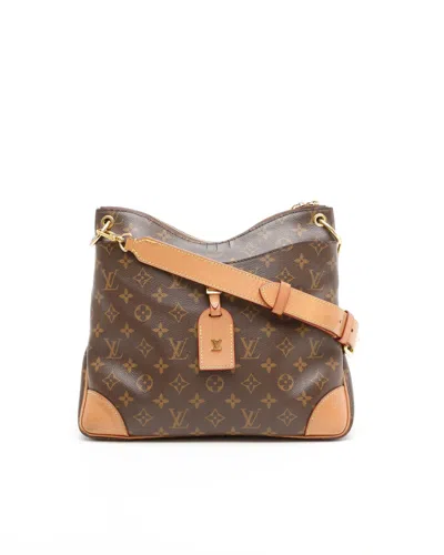 Pre-owned Louis Vuitton Monogram Odeon Mm Nm Bag In Brown