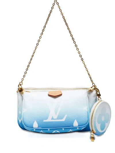 Pre-owned Louis Vuitton Monogram Ombre Handbag In White