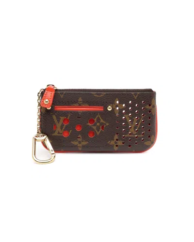Louis Vuitton Monogram Orange Coin Purse In Brown