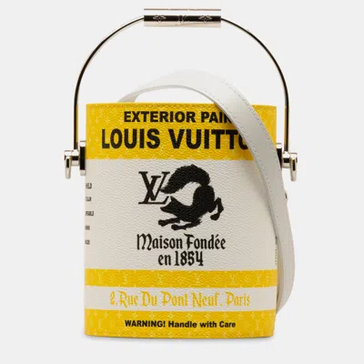 Pre-owned Louis Vuitton Monogram Paint Can In White