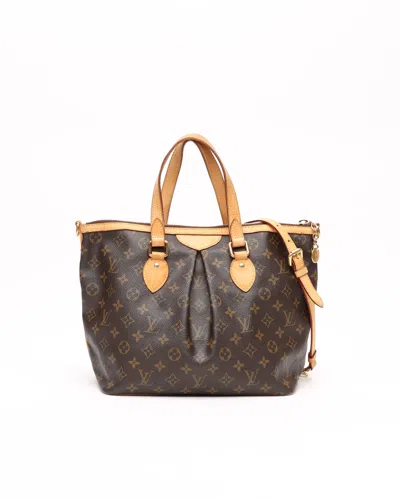 Pre-owned Louis Vuitton Monogram Palermo Pm Bag In Brown