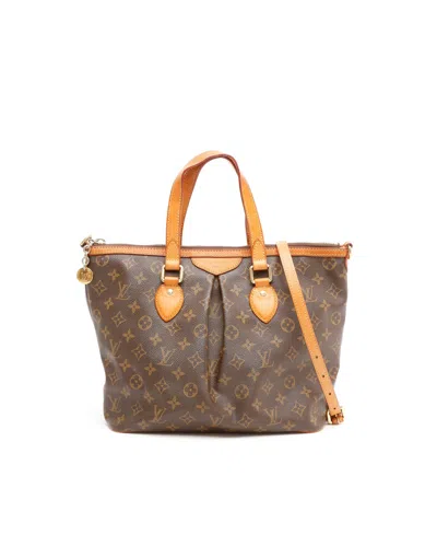 Pre-owned Louis Vuitton Monogram Palermo Pm Bag In Brown