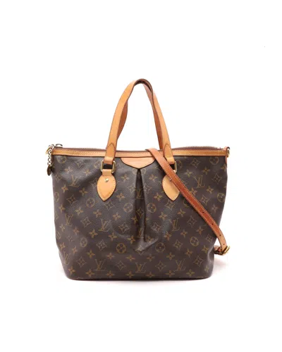 Pre-owned Louis Vuitton Monogram Palermo Pm Bag In Brown
