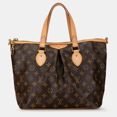 Pre-owned Louis Vuitton Monogram Palermo Pm Bag In Brown