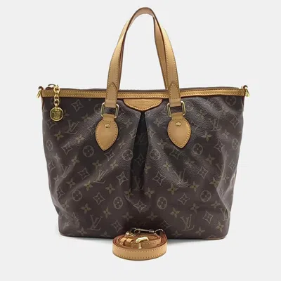 Pre-owned Louis Vuitton Monogram Palermo Pm Bag In Brown