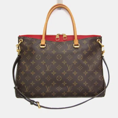 Pre-owned Louis Vuitton Monogram Pallas Handbag Monogram Cerise In Brown
