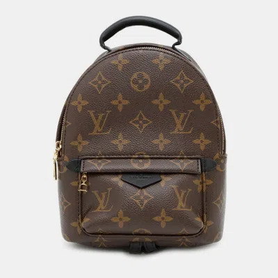 Pre-owned Louis Vuitton Monogram Palm Springs Backpack Mini In Brown
