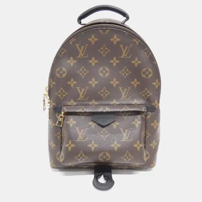 Pre-owned Louis Vuitton Monogram Palm Springs Backpack Pm In Brown