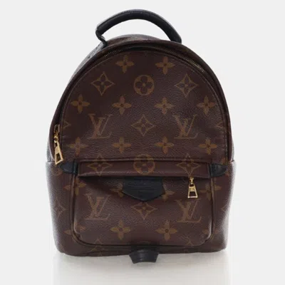 Pre-owned Louis Vuitton Monogram Palm Springs Mini In Brown