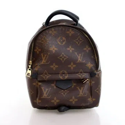 Pre-owned Louis Vuitton Monogram Palm Springs Mini In Brown