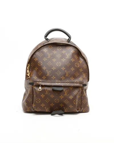 Pre-owned Louis Vuitton Monogram Palm Springs Mm Backpack In Brown