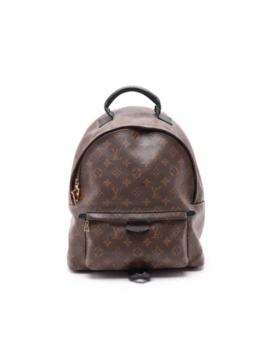 Pre-owned Louis Vuitton Monogram Palm Springs Mm Backpack In Brown