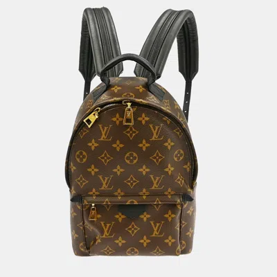 Pre-owned Louis Vuitton Monogram Palm Springs Pm Backpack In Brown