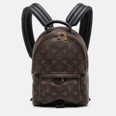 Pre-owned Louis Vuitton Monogram Palm Springs Pm In Brown