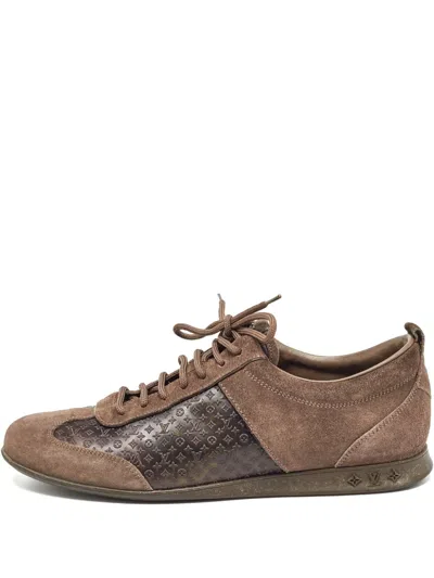 Pre-owned Louis Vuitton Monogram-panel Sneakers