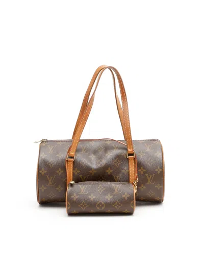 Pre-owned Louis Vuitton Monogram Papillon Pochette 30 Bag In Brown