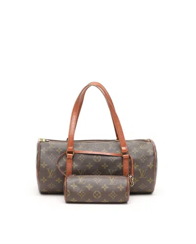 Pre-owned Louis Vuitton Monogram Papillon Pochette 30 Bag In Brown