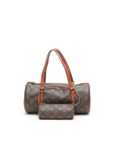 Pre-owned Louis Vuitton Monogram Papillon Pochette 30 Bag In Brown