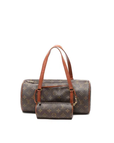 Pre-owned Louis Vuitton Monogram Papillon Pochette 30 Bag In Brown