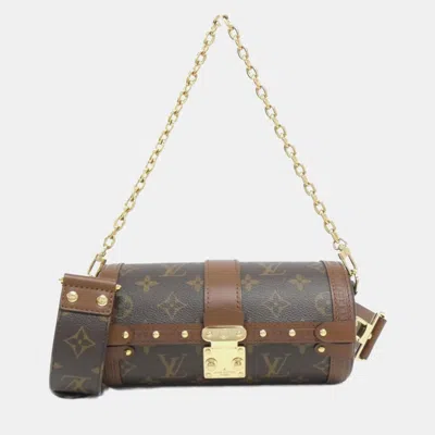 Pre-owned Louis Vuitton Monogram Papillon Trunk Shoulder Bag In Brown