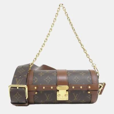 Pre-owned Louis Vuitton Monogram Papillon Trunk Shoulder Bag In Brown