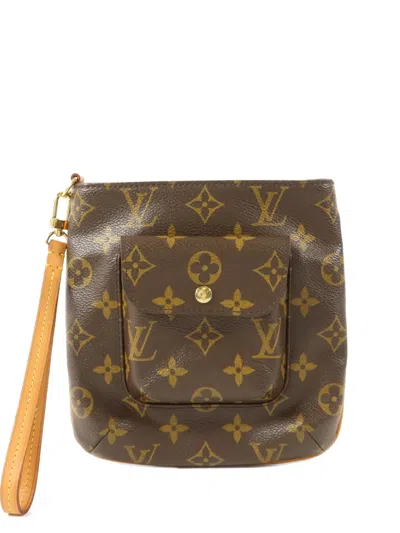 Pre-owned Louis Vuitton Monogram Partition Clutch Bag In Brown