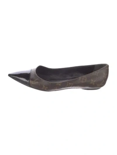 Pre-owned Louis Vuitton Monogram Pattern Ballet Flats In Brown