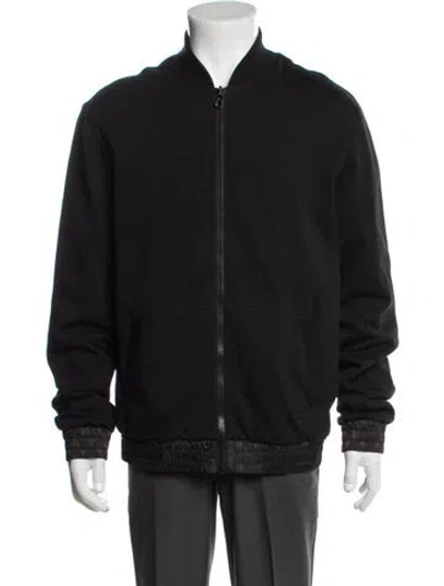 Pre-owned Louis Vuitton Monogram Pattern Bomber Jacket In Blue