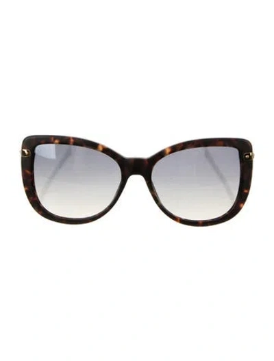 Pre-owned Louis Vuitton Monogram Pattern Cat-eye Sunglasses In Brown