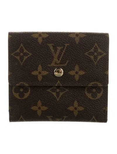 Pre-owned Louis Vuitton Monogram Pattern Coated Canvas Elise Wallet W/ Tags In Pink