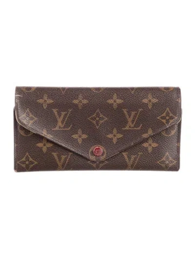 Pre-owned Louis Vuitton Monogram Pattern Coated Canvas Sarah Wallet In Multi