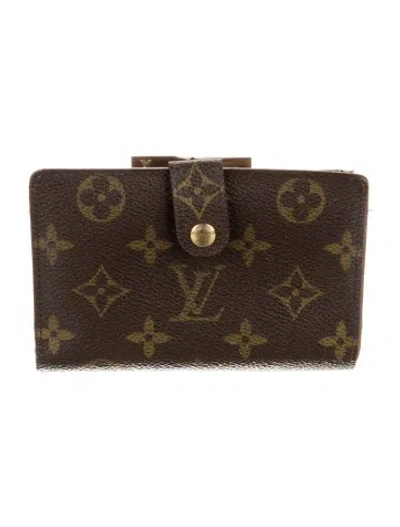 Pre-owned Louis Vuitton Monogram Pattern Coated Canvas Viennois Wallet In Brown