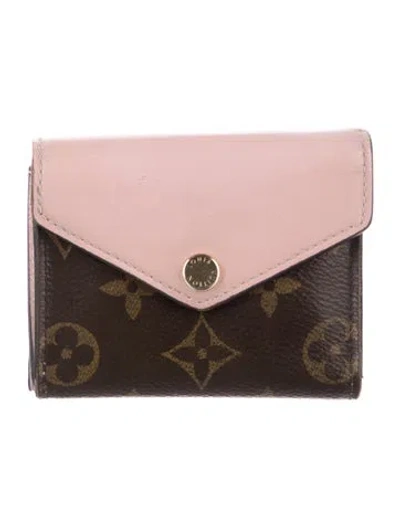 Pre-owned Louis Vuitton Monogram Pattern Coated Canvas Zoé Wallet In Multi