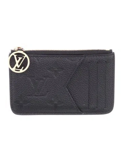 Pre-owned Louis Vuitton Monogram Pattern Empreinte Leather Wallet In Black